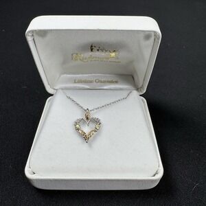 Mount Rushmore Black Hills 925 Sterling‎ Silver Gold Heart Necklace